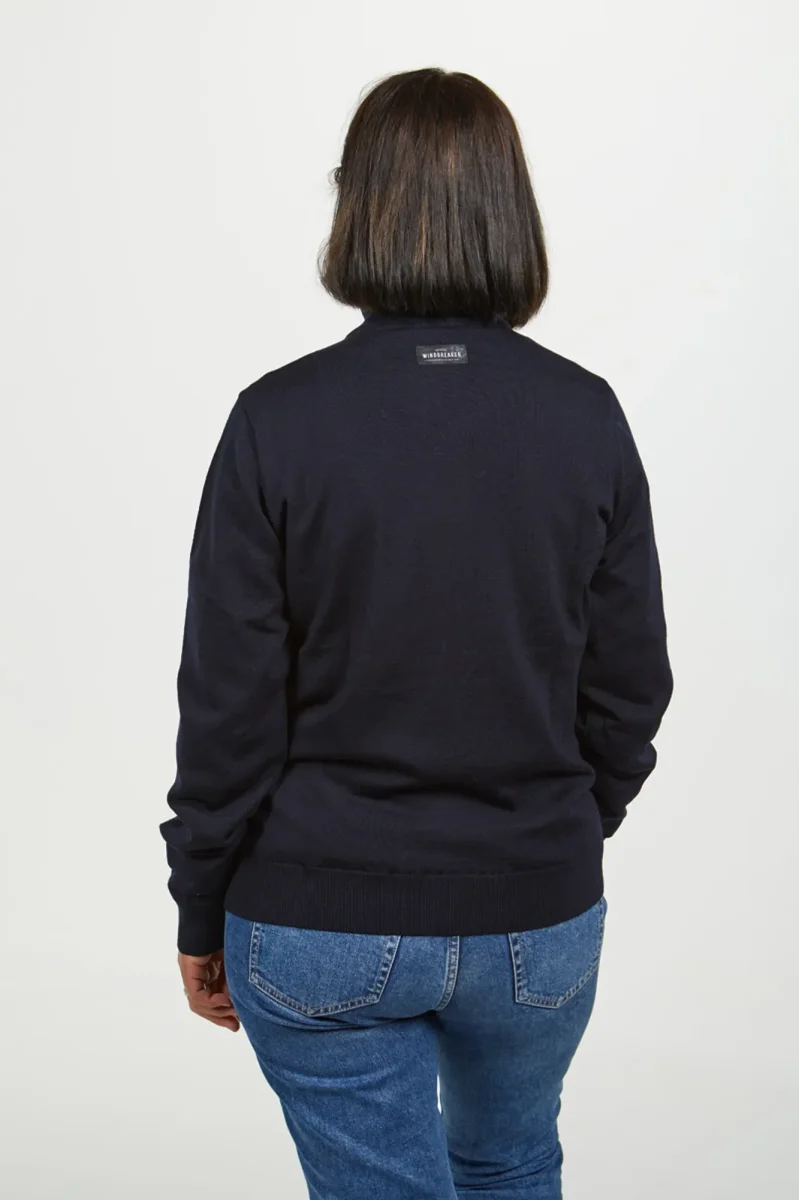 YORK FULL ZIP WINDBREAKER, 100% EXTRA FINE MERINOULL — NAVY - Bild 6