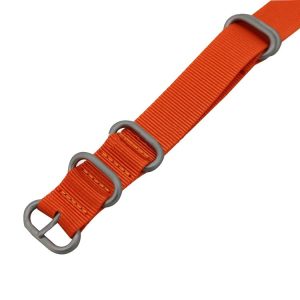 5 ringar  ZULU Nylon klockarmband – Orange, 19mm, 22mm