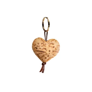 Key ring heart birch