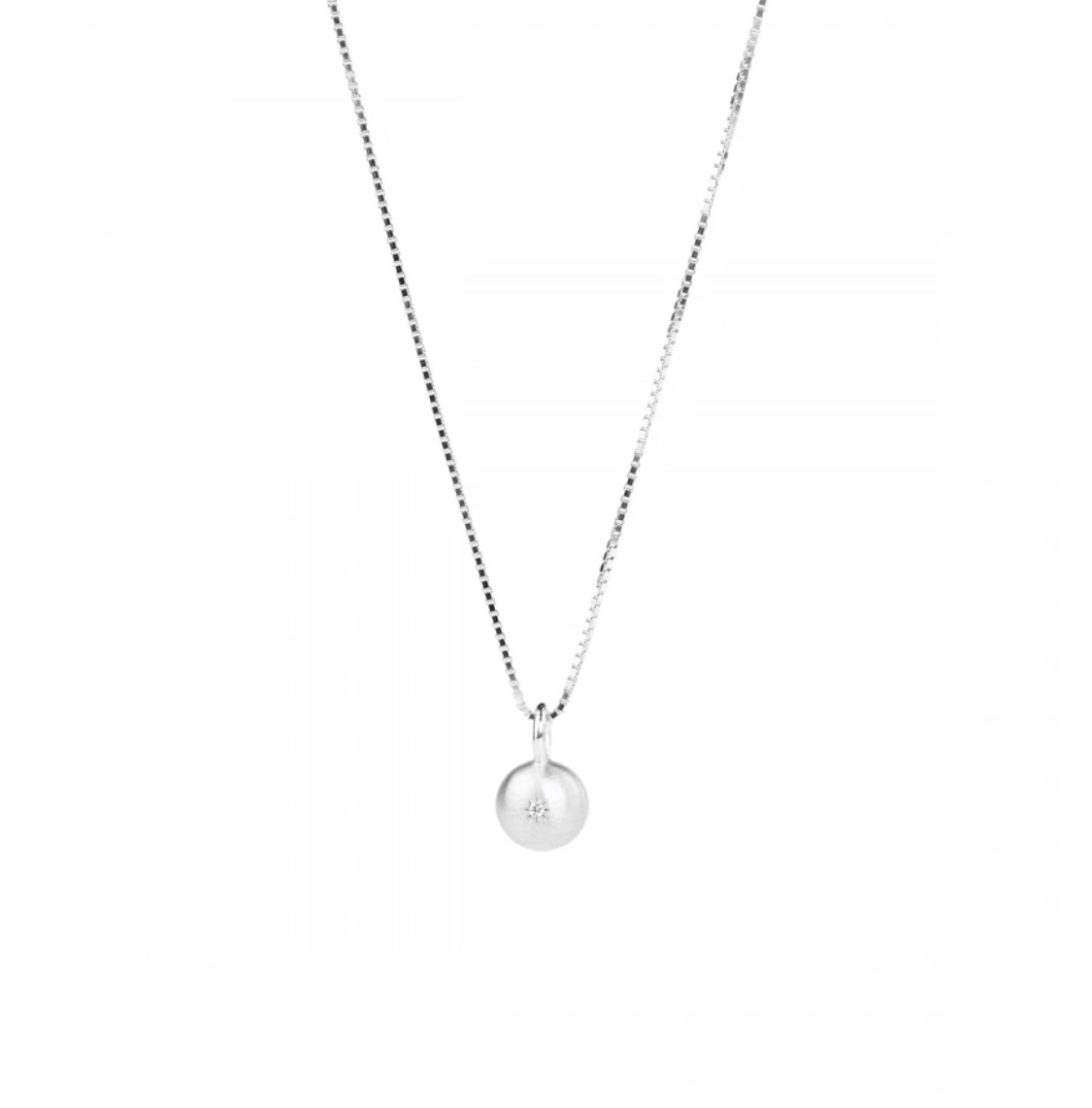 Sparkling Globe Necklace Silver