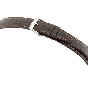 Rios1931 Klockarmband – Dallas – Brun – krokodilmönster i äkta läder