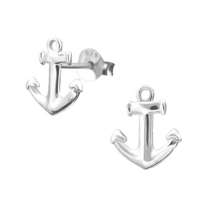 Ankare - Studs - Örhängen i äkta silver