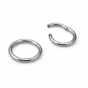 Clicker i titan - Slät segment ring -  Piercingsmycke
