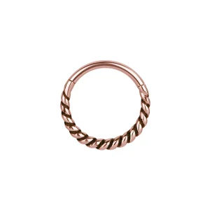Tvinnad clicker ring - Roséguld - Piercingsmycke