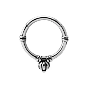 Silvrig ring - Clicker - Piercingsmycke