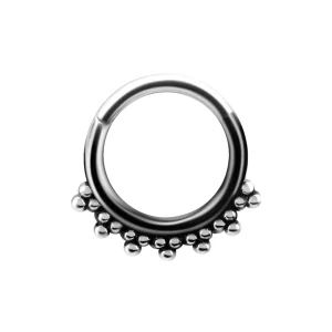 Silvrig clicker ring - Piercingsmycke