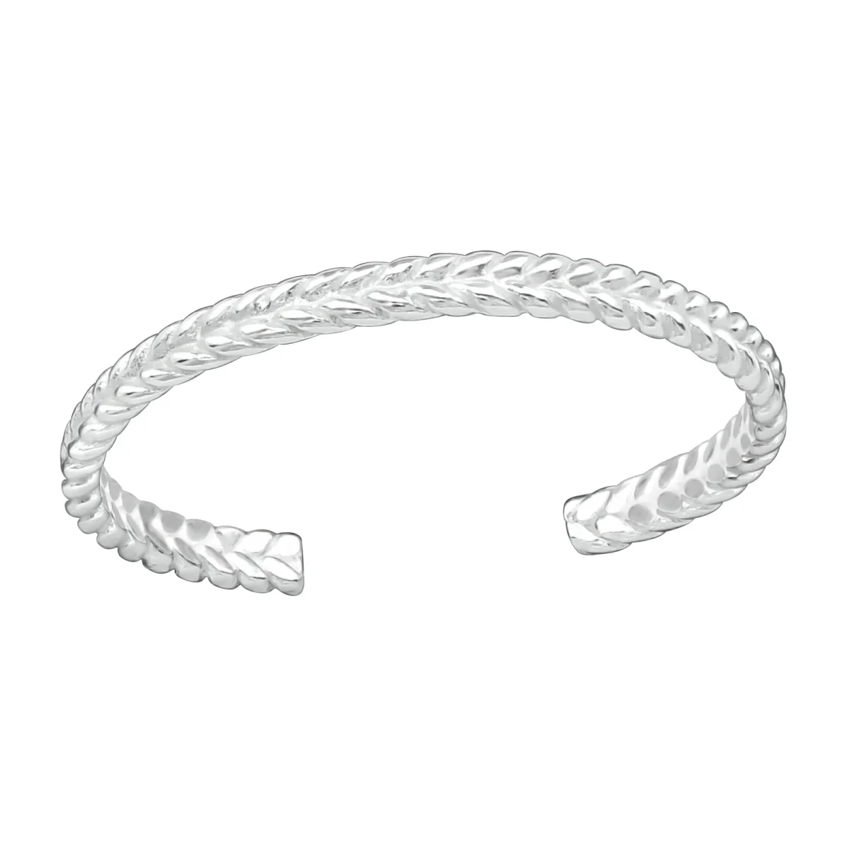 Tåring / Fingertoppsring i äkta silver - Tunn tvinnad design - Bild 2