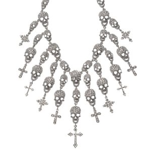 Ace of Spades Necklace White